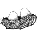download Birds Nest clipart image with 270 hue color