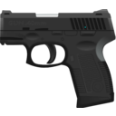 download Gun 40 clipart image with 180 hue color