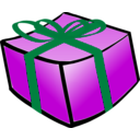 download Gift clipart image with 270 hue color