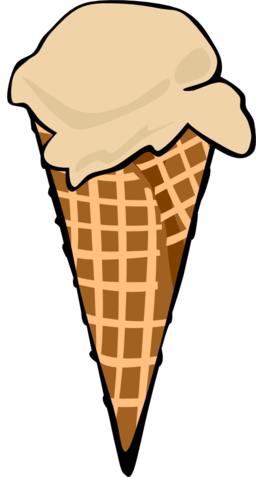 Fast Food Desserts Ice Cream Cones Waffle Single