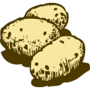 download Potatoes clipart image with 0 hue color