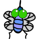 download Fly clipart image with 180 hue color