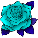download Rosa Rose clipart image with 180 hue color