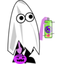 download Ghost Trick Or Treater clipart image with 270 hue color