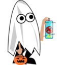download Ghost Trick Or Treater clipart image with 0 hue color