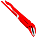 download Pipe Wrench clipart image with 0 hue color