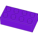 download Green Lego Brick clipart image with 180 hue color