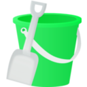 download Bucket clipart image with 90 hue color