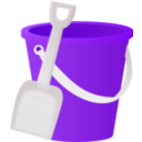 download Bucket clipart image with 225 hue color