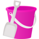 download Bucket clipart image with 270 hue color
