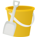 download Bucket clipart image with 0 hue color