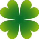 download Four Leaf Clover clipart image with 0 hue color