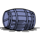 download Large Barrel clipart image with 180 hue color