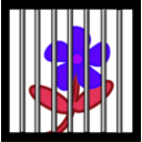 download Flower Behind Bars clipart image with 225 hue color