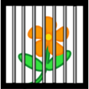 download Flower Behind Bars clipart image with 0 hue color