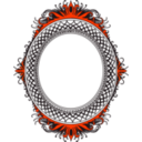 download Oval Frame clipart image with 315 hue color