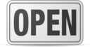 Open Sign Plastic