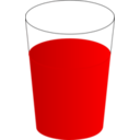 download Drinking Glass With Red Punch 01 clipart image with 0 hue color