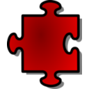 Red Jigsaw Piece 07