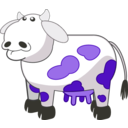 download Colour Cow 3 clipart image with 225 hue color