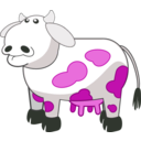 download Colour Cow 3 clipart image with 270 hue color