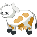 download Colour Cow 3 clipart image with 0 hue color