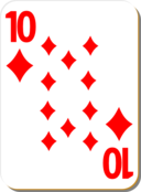 White Deck 10 Of Diamonds