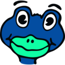 download Drawn Frog clipart image with 90 hue color