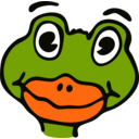 download Drawn Frog clipart image with 315 hue color