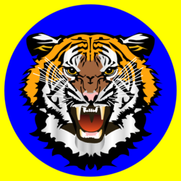 Tiger Blue On Yellow