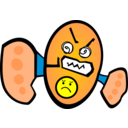 download Angry Cute clipart image with 0 hue color