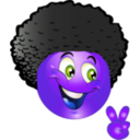 download Big Hair Style Boy Smiley Emoticon clipart image with 225 hue color