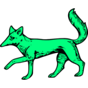 download Fox Passant clipart image with 90 hue color