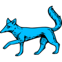 download Fox Passant clipart image with 135 hue color