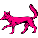download Fox Passant clipart image with 270 hue color
