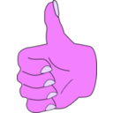 download Thumbs Up clipart image with 270 hue color
