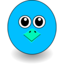 download Funny Chick Face Cartoon clipart image with 135 hue color