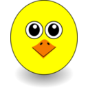 download Funny Chick Face Cartoon clipart image with 0 hue color