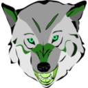 download Wolf clipart image with 90 hue color