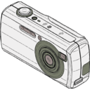 download Digital Camera clipart image with 225 hue color