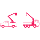download Lift And Crane Trucks clipart image with 315 hue color