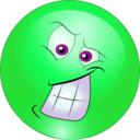 download Angry Smiley Emoticon clipart image with 90 hue color