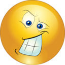 download Angry Smiley Emoticon clipart image with 0 hue color