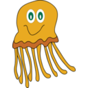 download Yellow Jellyfish clipart image with 0 hue color