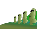 download Easter Island clipart image with 45 hue color