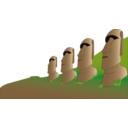 download Easter Island clipart image with 0 hue color