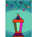 download Ramadan Lamp clipart image with 315 hue color