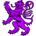 download Lion Rampant clipart image with 225 hue color