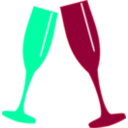 download Champagne Glass clipart image with 135 hue color