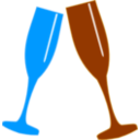 download Champagne Glass clipart image with 180 hue color